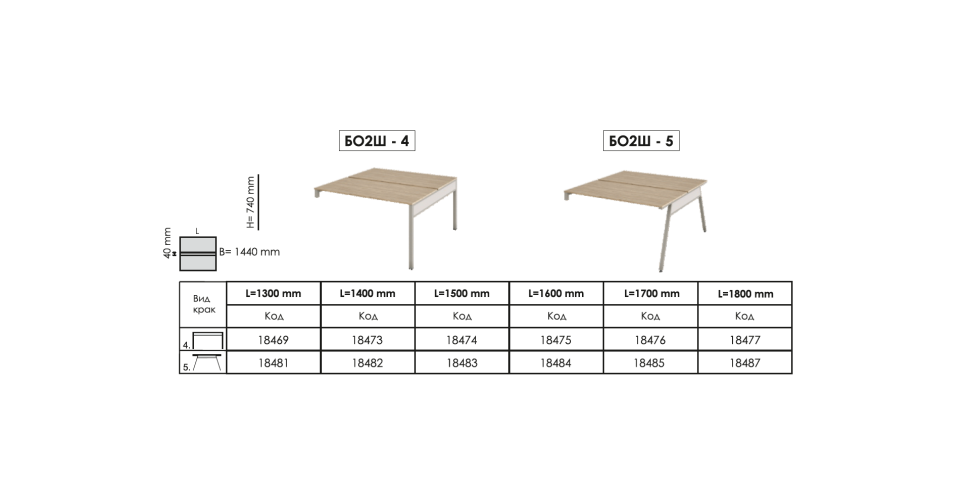 Сдвоени бюра Ай-офис към шкаф