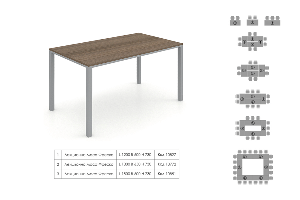 Маса Фреско - техническа информация